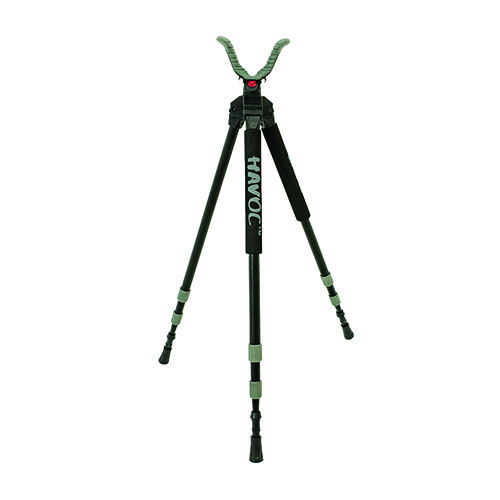 BOG Havoc Series Shooting Stick offers lightweight portability, quick deployment with twist-style leg locks, and 360° shooting comfort for stable ambush situations.