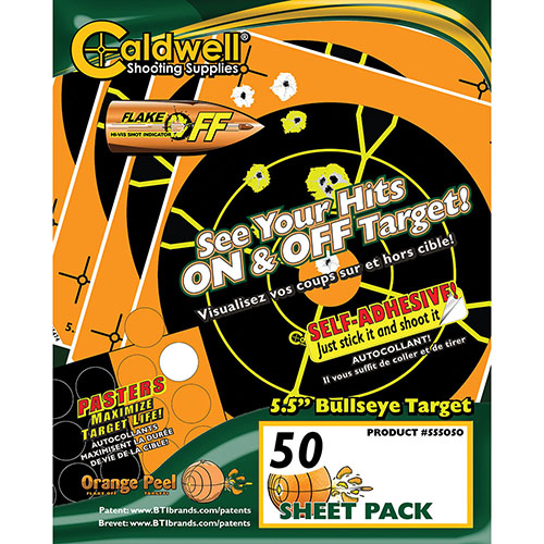 Caldwell Orange Peel Targets provide instant hit visibility with dual-color flake-off technology, making target acquisition easy and ensuring precise shooting results.