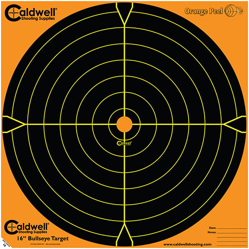 Caldwell Orange Peel® Targets feature dual-color flake-off technology for clear hit visibility, easy target acquisition, and instant feedback on shot placement.