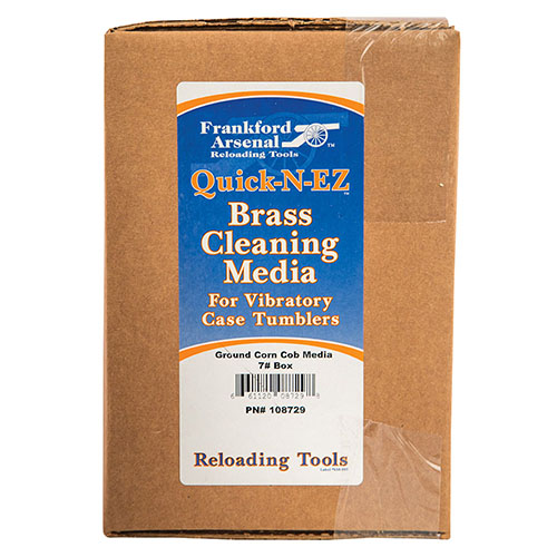 Frankford Arsenal Corn Cob Media offers 7 lbs. of effective polishing power, providing a perfect finish for your brass while ensuring a cleaner reload.