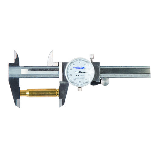 Frankford Arsenal Stainless Steel Dial Caliper offers precise measurements for reloading with accuracy of .001