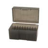 Frankford Arsenal Grey Ammo Boxes offer easy storage and identification for your reloaded ammo, available in multiple sizes and colors to fit most calibers.