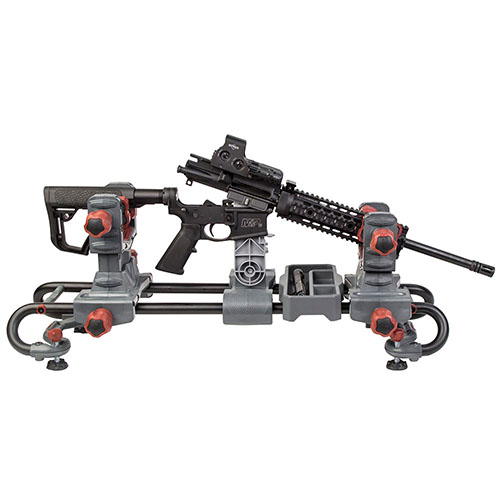 Tipton Ultra Gun Vise offers modular design, dual clamp technology, and adjustable clamps for secure firearm support, plus solvent-resistant trays for tough jobs.