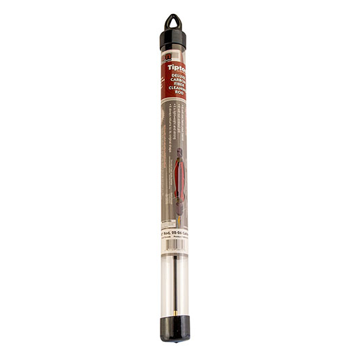 Tipton Deluxe Carbon Fiber Cleaning Rods are durable, non-scratching, and flexible, featuring an ergonomic handle for smooth rifling follow-through and versatility.