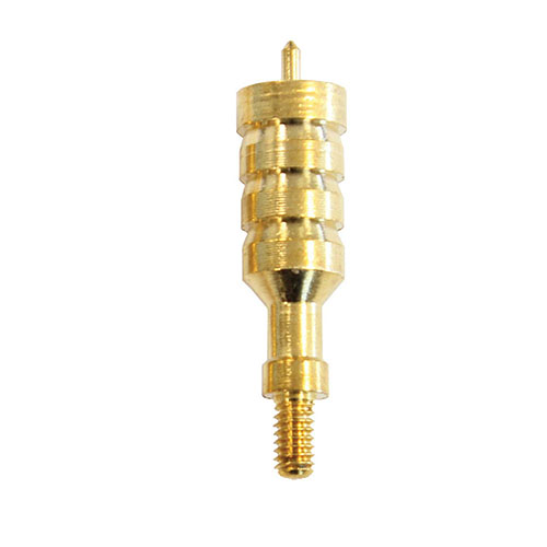 Tipton Solid Brass Jags ensure a tight fit for effective cleaning, featuring a pointed tip for centered patches and compatible 8-32 threads for easy use.