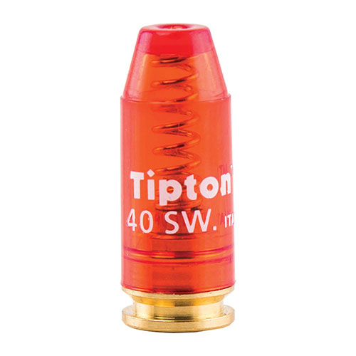 Tipton Snap Caps for 40 S&W protect firing pins, allow trigger pull adjustments, and relieve hammer spring tension, perfect for safe gun storage.