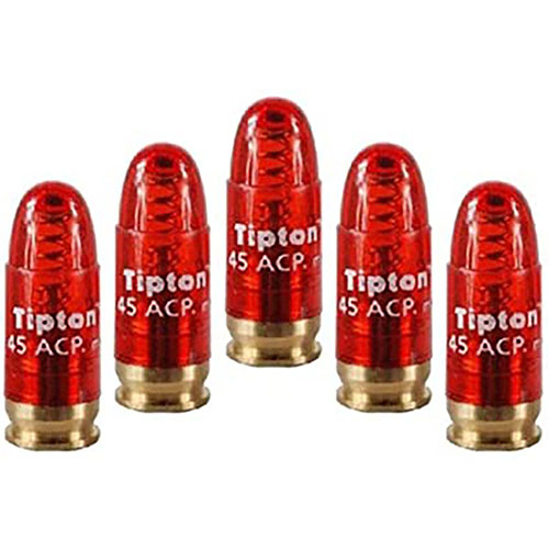 Tipton Snap Caps 45 ACP protect your firing pin, aid in trigger pull adjustments, and relieve hammer spring tension for safe gun storage.