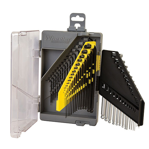 Wheeler 45-Piece Key Set offers organized storage for SAE, Metric Hex, and Torx Keys, saving space and ensuring quick access to the right size when you need it.