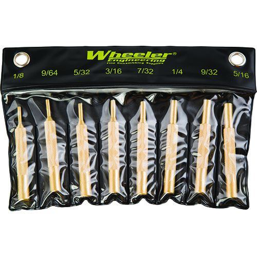 Wheeler Brass Punch Set offers precision with 8 sizes (1/8