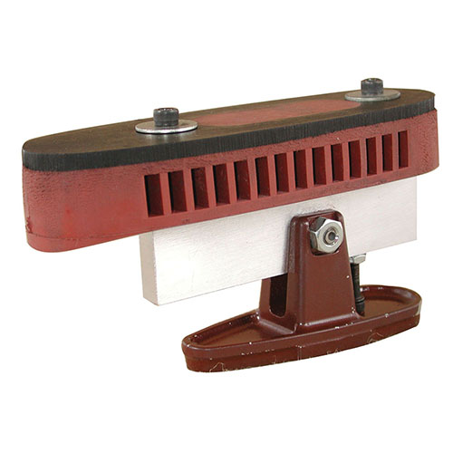 Wheeler Recoil Pad Installation Fixture accurately transfers angles from your stock to new pads and provides a stable base for sanding, compatible with belt or disc sanders.