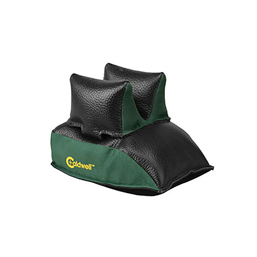 Caldwell Universal Rear Shooting Bag offers a secure leather rest and durable polyester that maintains shape, compatible with most front rests for stable shooting.