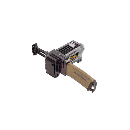 Caldwell AR-15 Mag Charger loads 50 rounds in under 15 seconds, aligning ammo automatically for quick, hassle-free magazine filling with durable construction.