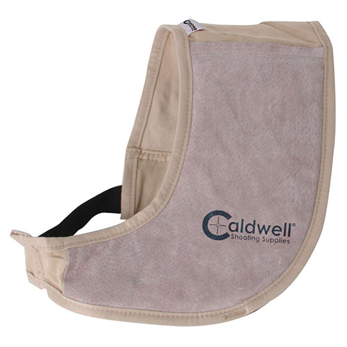 Caldwell Field Recoil Shield offers lightweight, ambidextrous design with adjustable fit, leather faces for stability, and 1/4