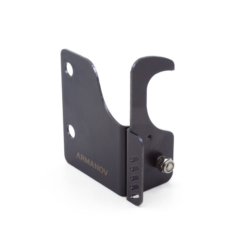 ARMANOV Case Feeder Stop Switch for Dillon 1050 locks the case feed shuttle, ensuring easy maintenance and setup without cases feeding into the shell plate.