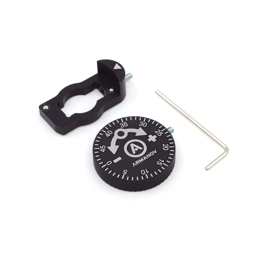 Armanov Clickable Dillon Precision Powder Thrower Knob allows tool-free adjustments with 50 precise clicks, enhancing speed and accuracy for Dillon presses.