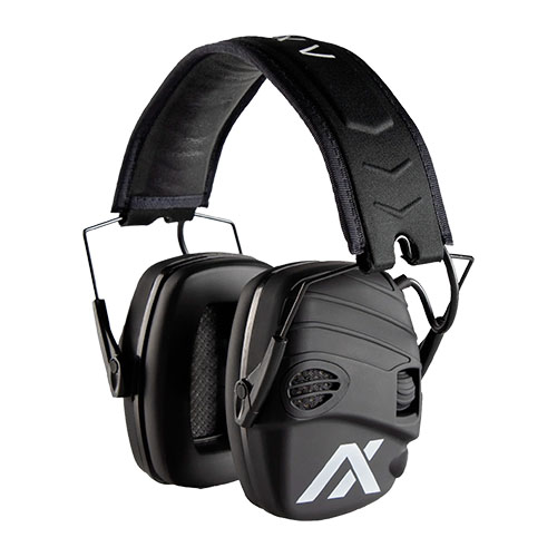 AXIL TRACKR Electronic Earmuffs provide clear sound enhancement, effective hearing protection, and comfort, perfect for shooting, hunting, and industrial use.