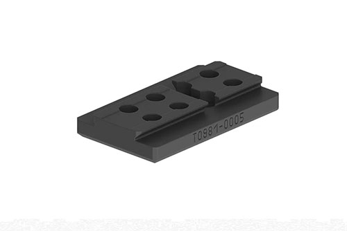 Adaptér ERATAC pro Aimpoint Acro umožňuje snadnou montáž s centrálním nebo 20° offsetem, včetně Torx šroubů pro bezpečnou instalaci.