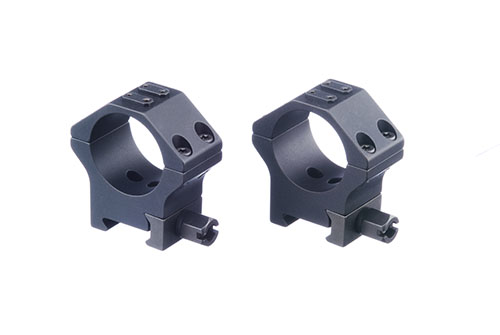 ERATAC Two-Piece Ring Mounts offer aircraft-grade aluminum, dual fastening options, adjustable rail tension, and a tactical modular interface for versatile optics.