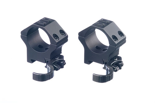 ERATAC Two-Piece Ring Mounts offer Mil-Spec durability, dual fastening options, adaptable rail tension, and a tactical modular interface for optimal versatility.