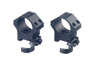 ERATAC Two-Piece Ring Mounts offer Mil-Spec durability, dual fastening options, adaptable rail tension, and a tactical modular interface for optimal versatility.