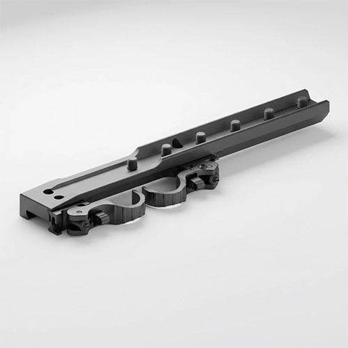 ERATAC-Bridge Mount for Pulsar NV offers premium CNC-machined aluminum construction, a matte black finish, low-profile design, and flexible locking options.