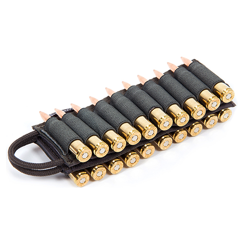 ULFHEDNAR Portable Cartridgeholder securely holds up to 20 cartridges with velcro strips, perfect for quick access on your ammunition folder or gear.