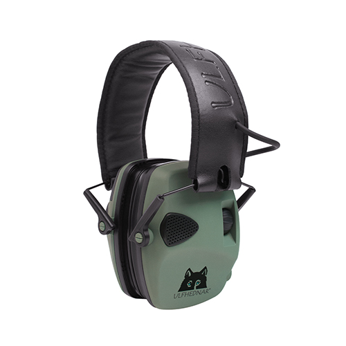 ULFHEDNAR Electronic Ear Protection reduces shot noise by 22db while enhancing ambient sounds, ensuring safety and awareness during shooting activities.