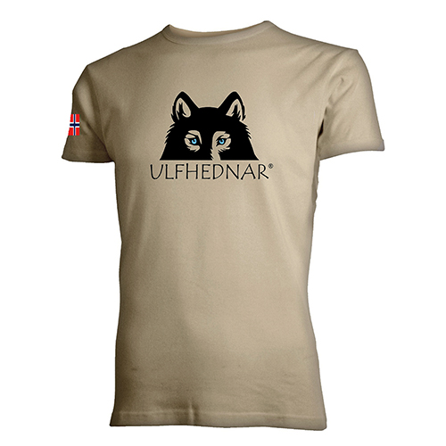 ULFHEDNAR Logo T-Shirt offers comfort and style with a striking wolf logo, made from 220g/m² cotton, perfect for enthusiasts and casual wear alike.