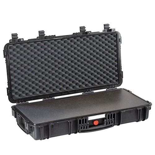 Explorer Cases RED 7814 offers indestructible protection with water resistance, customizable foam, and secure locking latches, perfect for transporting firearms safely.