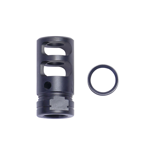 Schmeisser NOREC compensator offers unmatched recoil and muzzle rise reduction, ensuring fast, accurate shots; durable steel construction, IPSC-compatible.