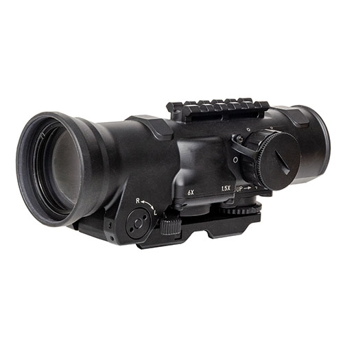 ELCAN 1.5-6x42mm SpecterDR offers crystal-clear optics, dual-role functionality, 5 illumination settings, and instant magnification adjustment for precision shooting.