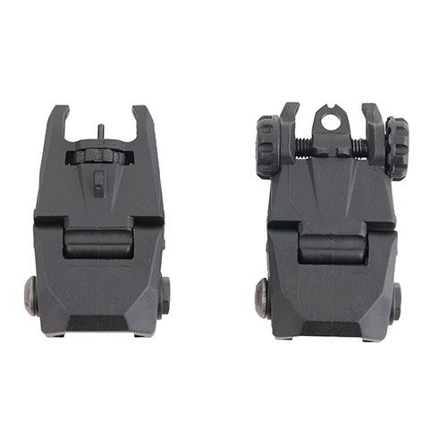 Scout AR-15 Flip-Up Sight Set offers lightweight durability, precision machining, and backup sighting, compatible with Picatinny rails, ensuring reliability in any situation.