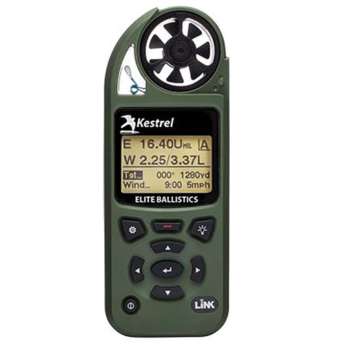 Kestrel 5700 Elite: Precise trajectory calculations with G1/G7 BC, Bluetooth LiNK, 15 environmental parameters, and a compact, user-friendly design.