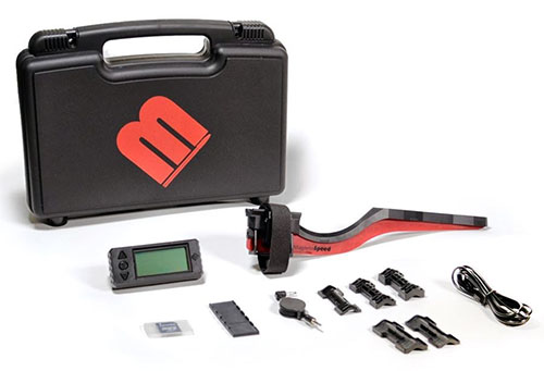 MagnetoSpeed V3 chronograph kit offers versatile compatibility for barrels and suppressors (1/2" to 2"), plus enhanced blast zone clearance for longer muzzle devices.