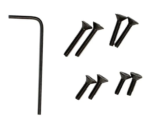 Náhradní šroubová sada pro chronograf MagnetoSpeed V3 obsahuje 2 šrouby ve třech velikostech a hex klíč pro snadnou instalaci.