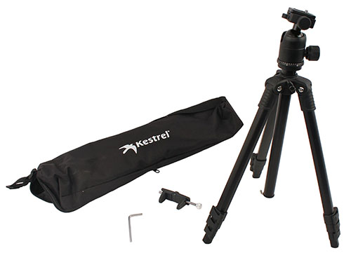 Kestrel Collapsible Tripod offers adjustable height, lightweight design, and compatibility with all Kestrel models, perfect for wind meters and weather stations.