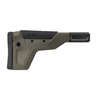 Ultralight carbon fiber buttstock, just 16 oz, customizable fit, folding design for easy transport, and foam-filled core for reduced recoil and noise.