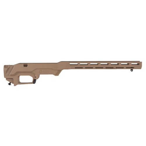 MDT LSS-XL Gen 2 Chassis for Remington 700 offers extended forend, AR-style fixed buttstock compatibility, and AICS-type detachable magazines for enhanced performance.