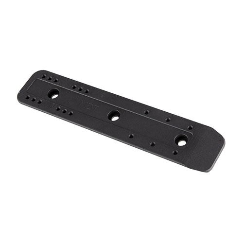 MDT M-LOK ARCA Rail offers a Mil-spec anodized finish, flat or angled profiles for versatile attachment to tripods and bipods, compatible with most M-LOK surfaces.