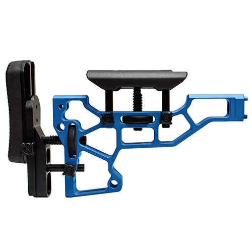 MDT Rifle Stock offers toolless adjustments for cheek riser and buttpad, ensuring optimal comfort and fit for ACC and ESS chassises (XTN interface).