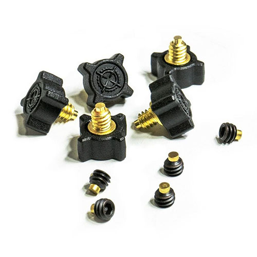 MDT Buttstock Set Screw / Wheel Knob Replacement Kit offers 5 durable set screws and 5 wheel knobs, ensuring your MDT Buttstocks remain secure and functional.