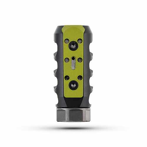 MDT Comp Muzzle Brake features 4 ports for recoil reduction, disruptor ports for gas deflection, and a tuneable design for optimal tracking, enhancing shooting performance.