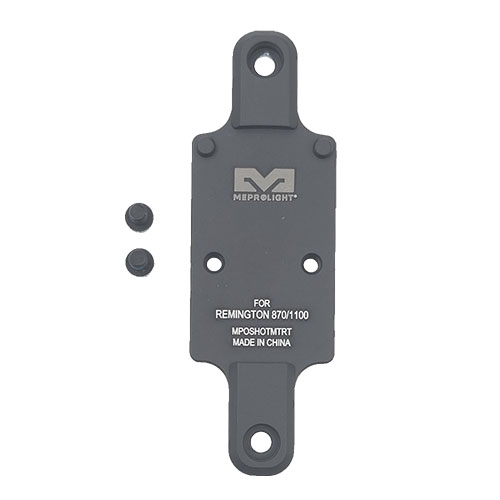 RMR SHOTGUN PLATE by MEPROLIGHT enhances your Remington 870/1100 with a secure mounting solution for RMR sights, improving accuracy and aiming speed.