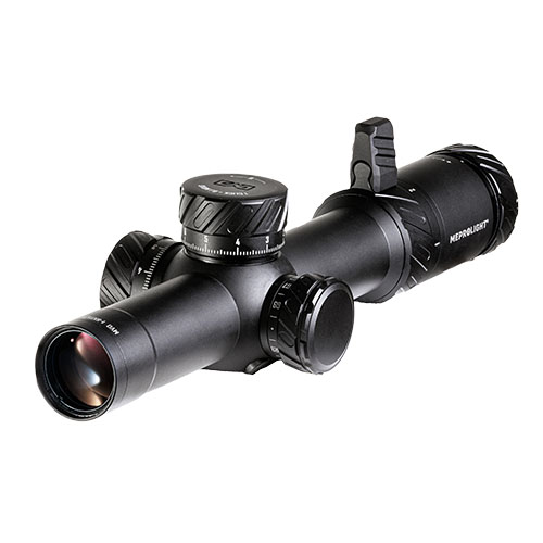 MEPRO MVO 1-8x28 FFP offers exceptional versatility with a 34MM tube and M1 reticle in MRAD, perfect for precision shooting and rapid target acquisition.