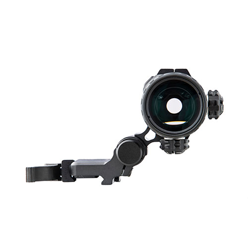 MEPRO MX3 magnifier offers 3x power, compact design, and side-riding capability for quick engagement, ensuring precise target acquisition with both eyes open.