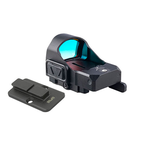 Upgrade your accuracy with the Mepro microRDS: quick-detach mounting, no gunsmith needed, instant re-zero, plus a TruDot backup sight for versatile use.