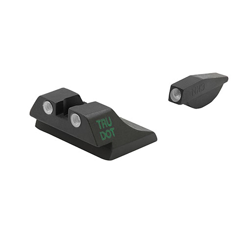Upgrade your Ruger SP101 G with MEPROLIGHT Tru-Dot night sights for 85% improved hit efficiency in any light, featuring self-illuminated tritium dots.