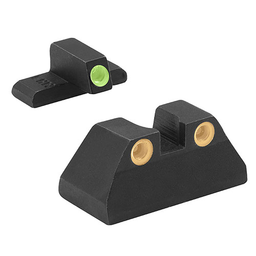 Upgrade your aim with MEPROLIGHT Tru-Dot FIXED PISTOL SET, featuring self-illuminated sights for enhanced accuracy in all light conditions, increasing hit efficiency by over 85%.