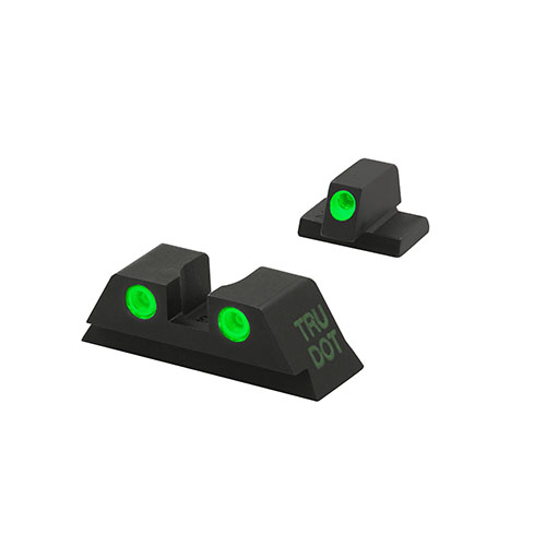 Upgrade your aiming with MEPROLIGHT Tru-Dot® night sights, enhancing hit efficiency by 85% in all light conditions, perfect for Canik TP Series.