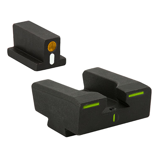Upgrade your Glock with Meprolight Tru-Dot R4E sights for enhanced aiming, 85% improved hit efficiency, and visibility in all lighting conditions.